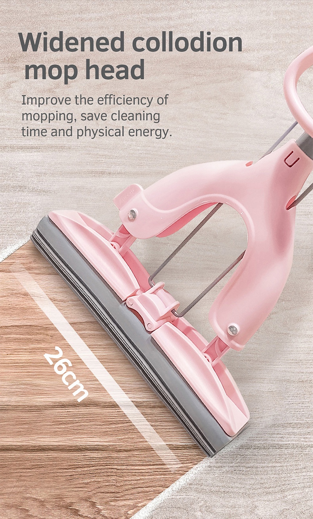 Quick dry PVA sponge floor mop-4